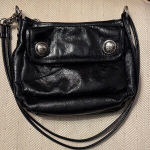 Coach Poppy Black Patent Leather Crossbody Bag